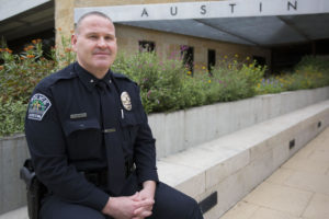 APD Commander Art Fortune runs the department's Highway Enforcement Unit and is one of the major players on the city's Vision Zero Task Force. CREDIT MIGUEL GUTIERREZ JR./ KUT NEWS