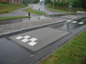 Sweden's Vision Zero plan focuses on street design. Intersections around the country are designed for pedestrians to safely cross short distances. CREDIT MATTS-ÅKE BELIN