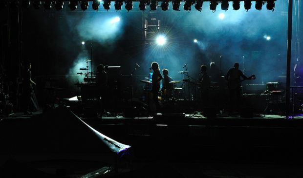 band on a stage